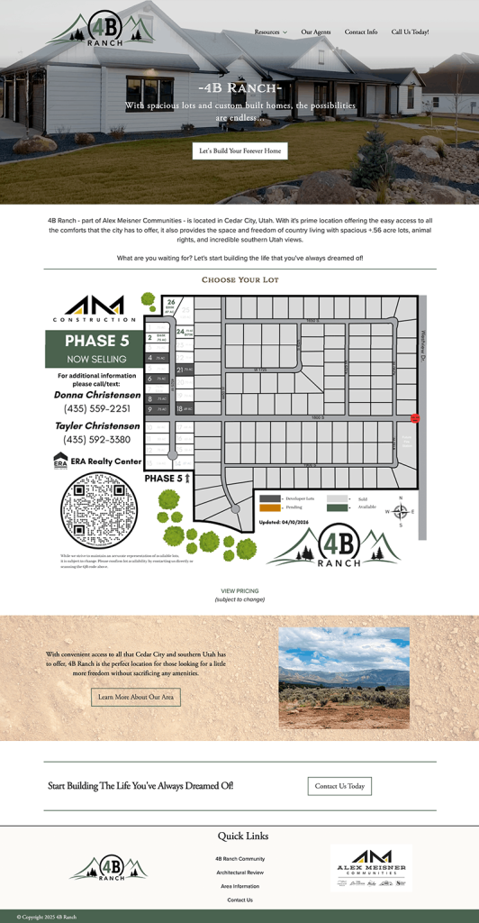 4B Ranch WordPress Website Design