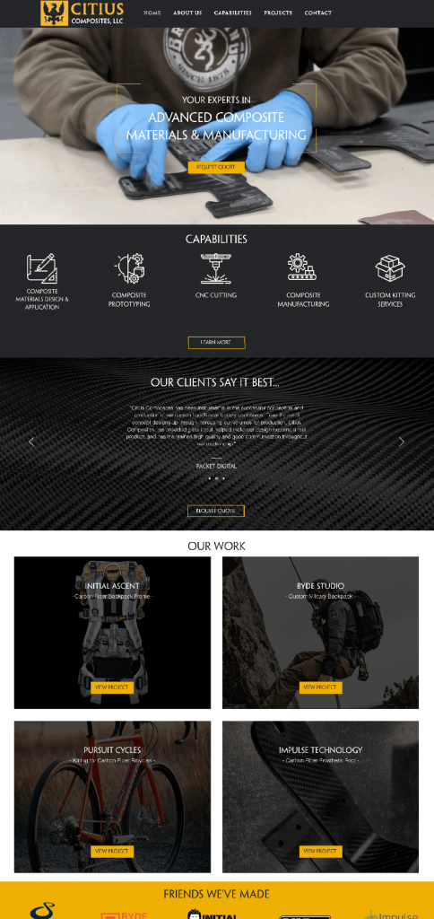 Citius Composites Wix Website Design