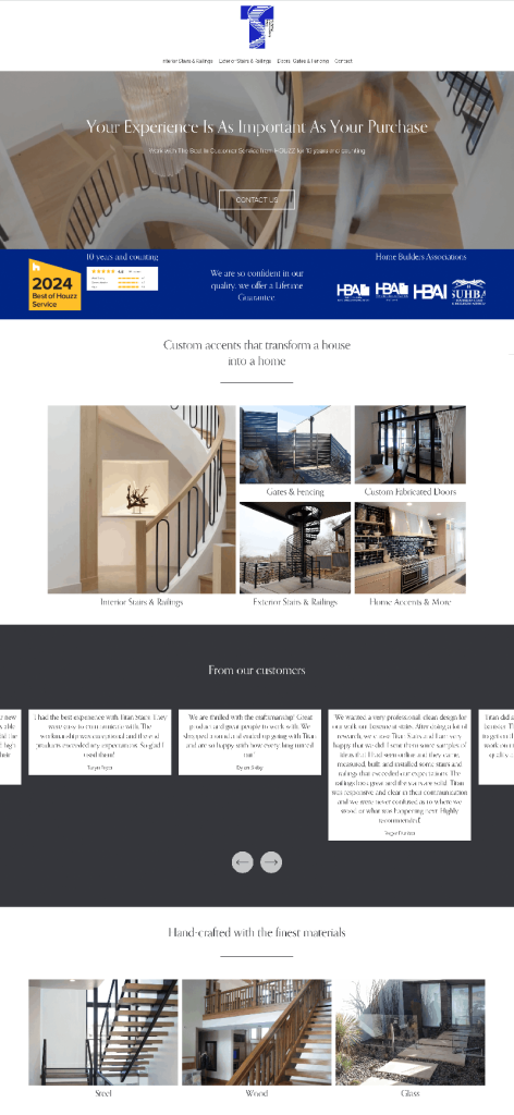 Titan Architectural Products Squarespace Website Design